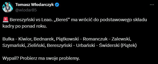 Oto PRAWDOPODOBNY SKŁAD reprezentacji Polski na mecz z Portugalią!